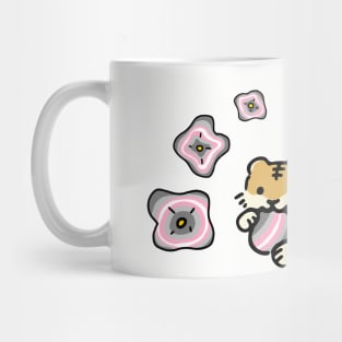 Demigirl Flag of Tiger Pride with Cute Flower Drop Mug